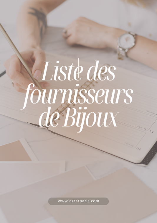 Ebook fournisseur de bijoux